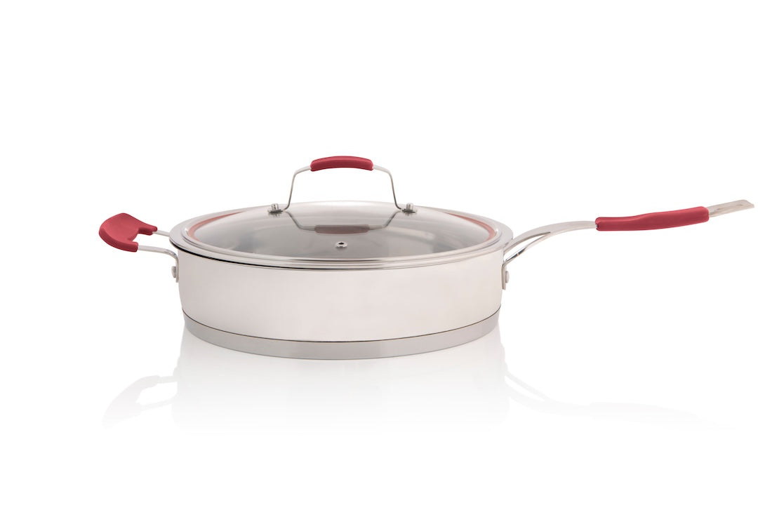 10pc DeluxCook Red Pot Set